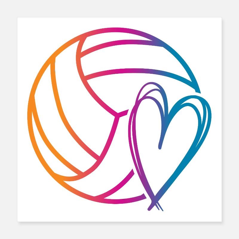 Ballon de volley-ball Poster 40 x 40 cm
