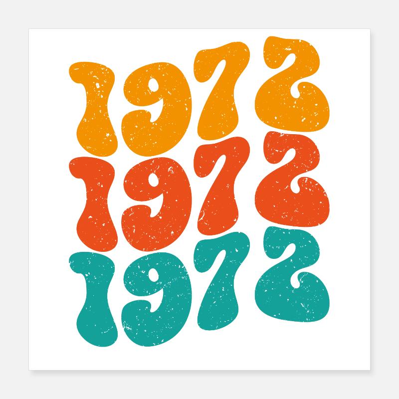Millésime 1972 Poster 40 x 40 cm