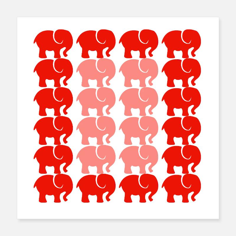ELEFANT Poster 40x40 cm