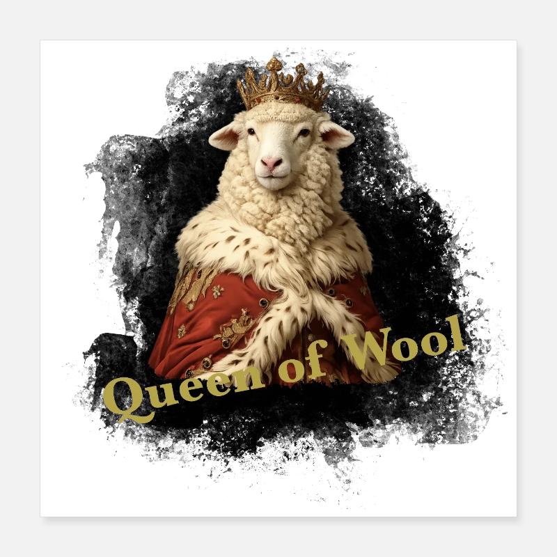Königliche Wolle Poster 40x40 cm