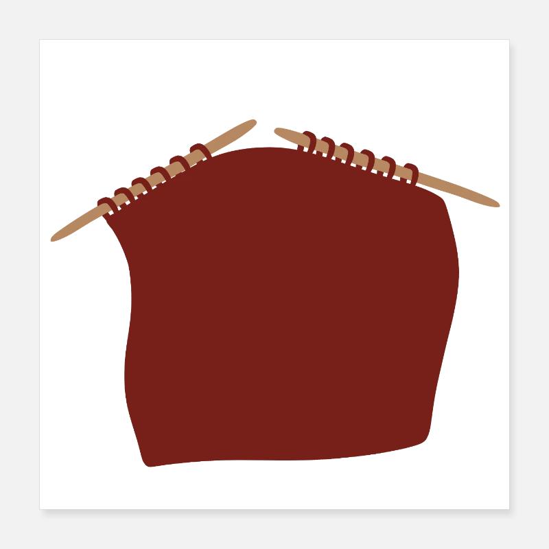 Strickprojekt Poster 40x40 cm