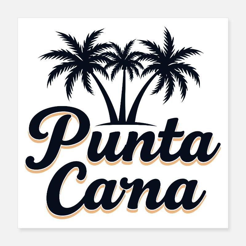 Punta Cana Karibik Urlaub mit Palmen Poster 40x40 cm