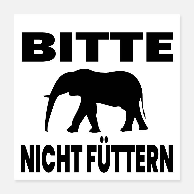 Éléphants Poster 40 x 40 cm