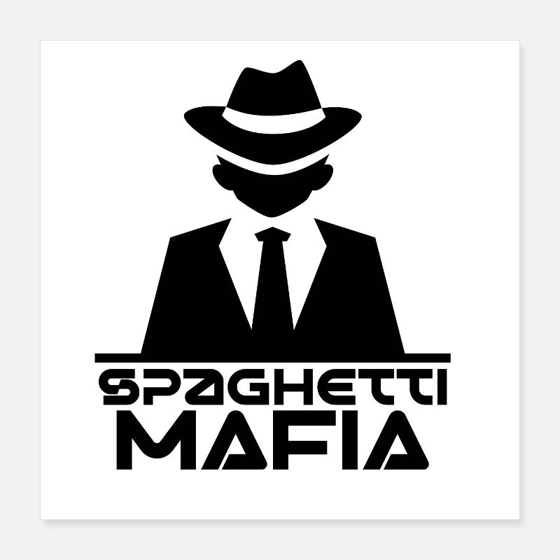 Spaghetti Mafia Poster 40x40 cm