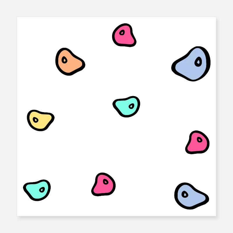 Mur d’escalade de bloc Poster 40 x 40 cm