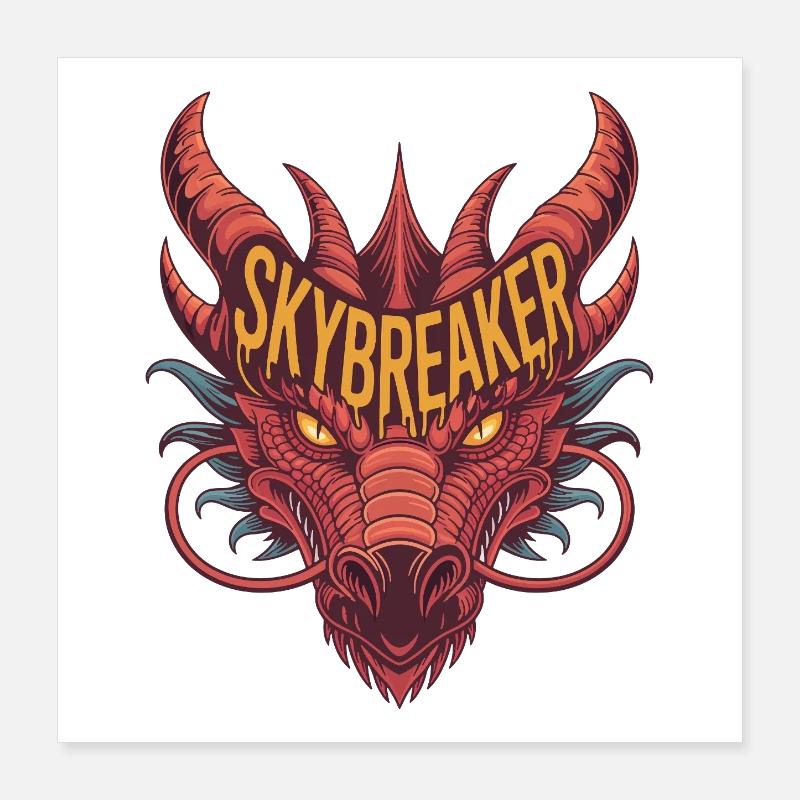 Conception du Dragon Briseur Poster 40 x 40 cm
