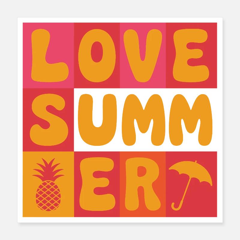 Love Summer Poster 16" x 16" (40x40 cm)