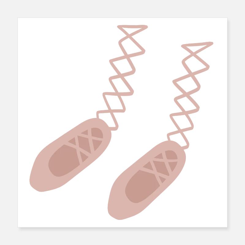 Ballettschuhe Poster 40x40 cm