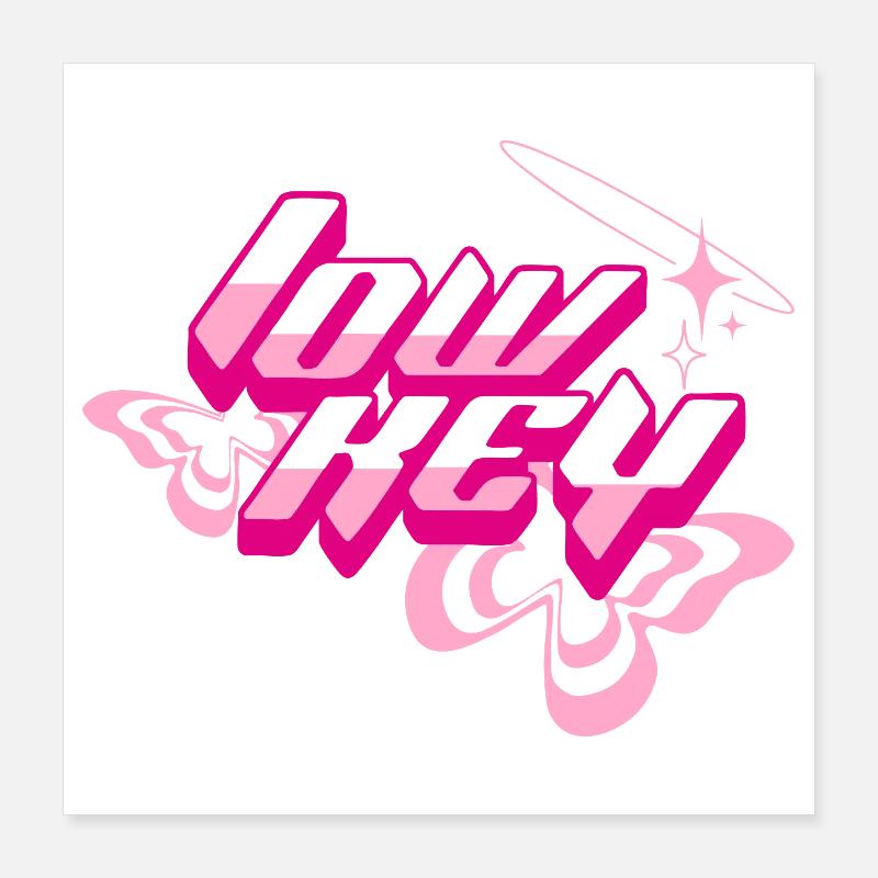 Glam Neon 80s Text Poster 16" x 16" (40x40 cm)