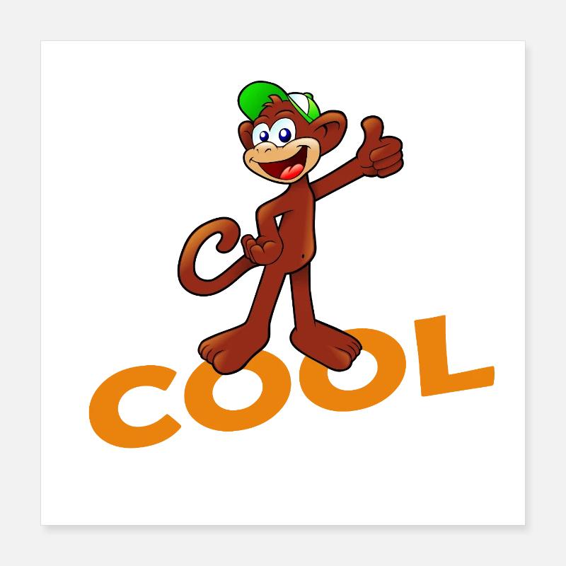 COOL MONKEY Poster 16" x 16" (40x40 cm)