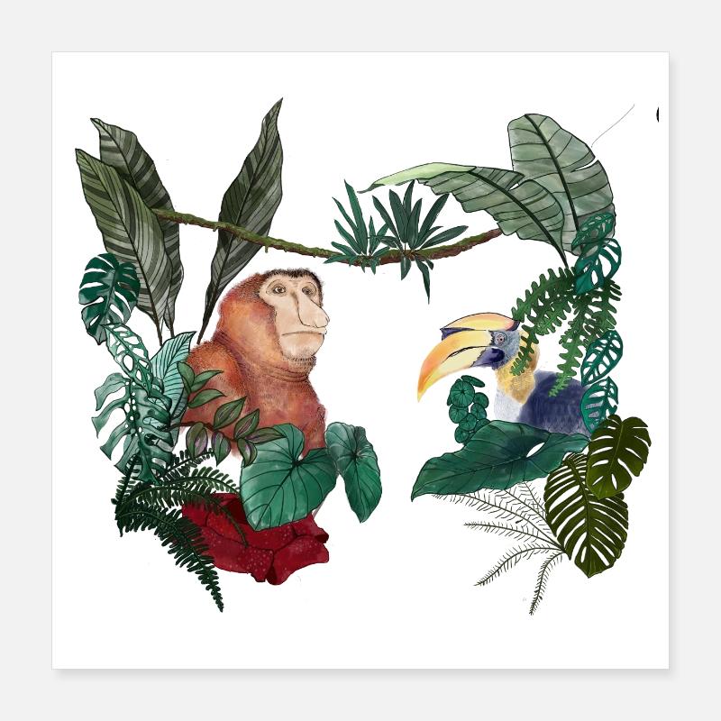 Amour de Bornéo Poster 40 x 40 cm