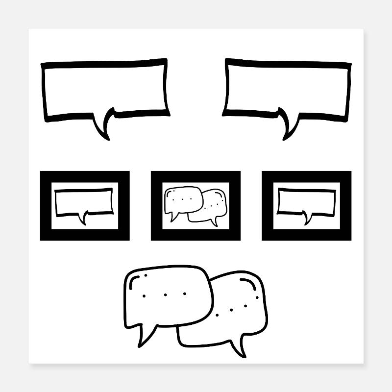 LE SILENCE Poster 40x40 cm