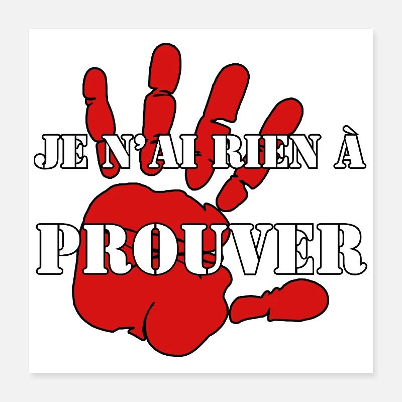 I HAVE NOTHING TO PROVE. Poster 16" x 16" (40x40 cm)