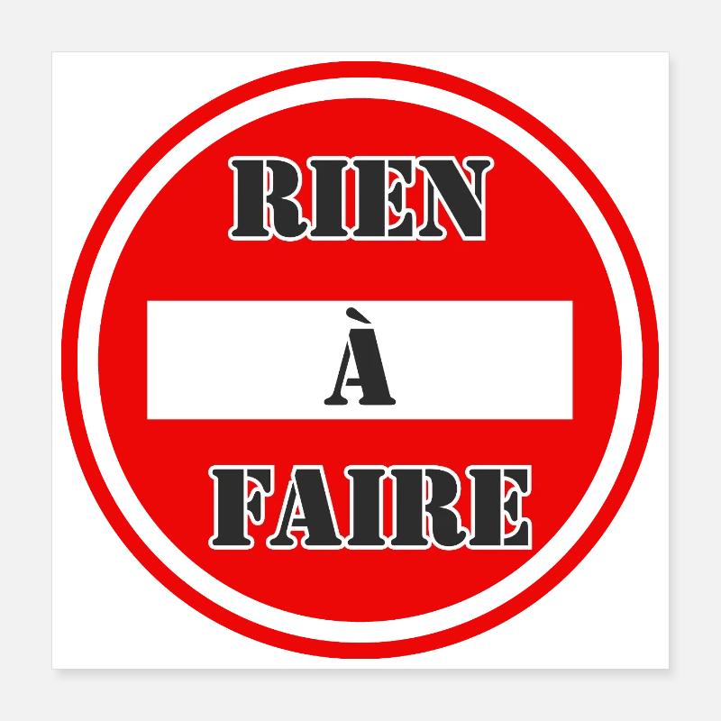 Nichts zu tun. Poster 40x40 cm