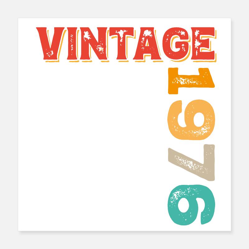 Millésime 1976 Poster 40 x 40 cm