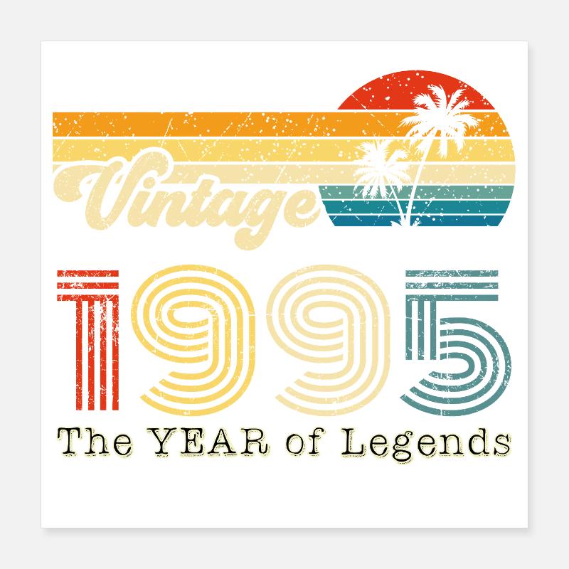 Millésime 1995 Poster 40 x 40 cm