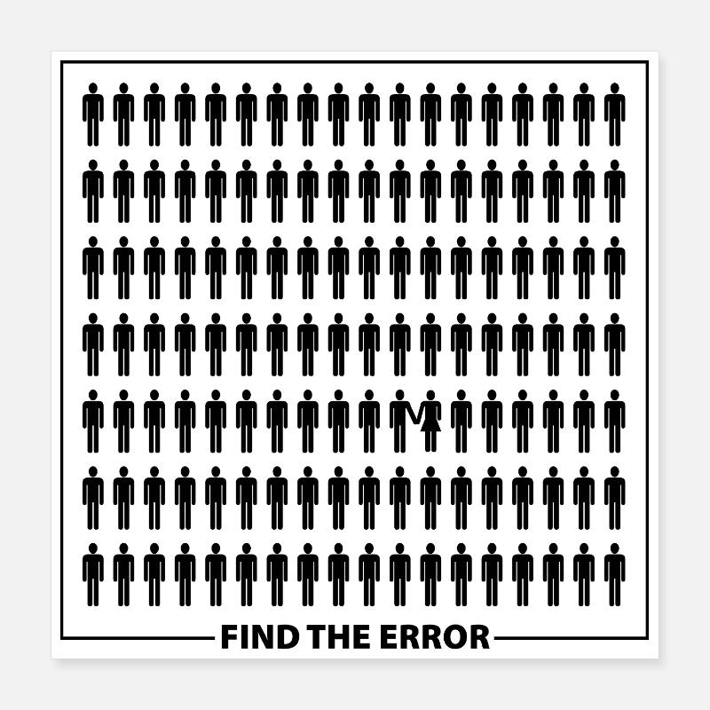 Find the error Poster 16" x 16" (40x40 cm)