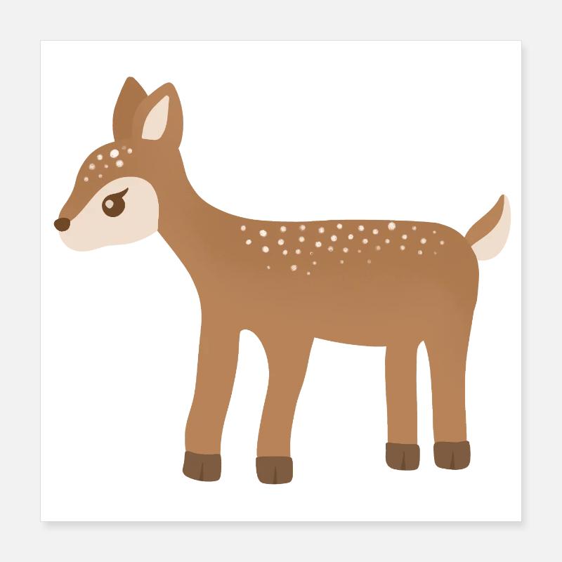 Charme Bois de Faon Dots Poster 40 x 40 cm