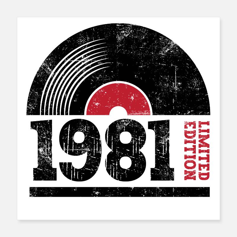 Vintage 1981 Poster 40x40 cm