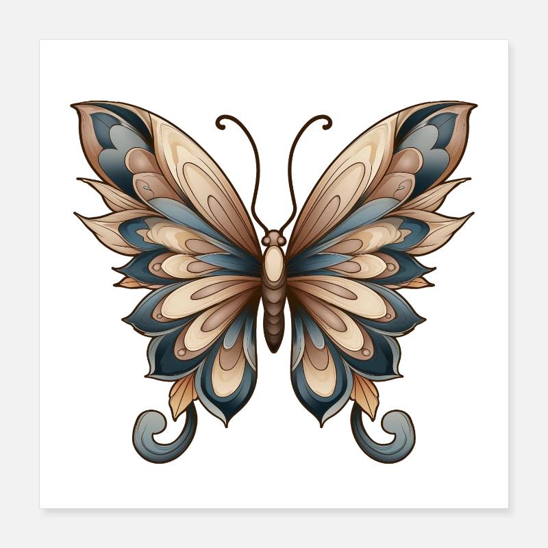 Schmetterling Poster 40x40 cm