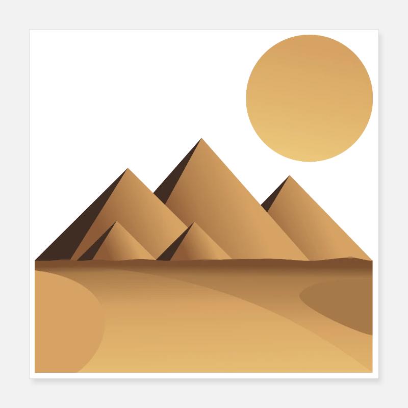 Horizon de la pyramide dorée | Édition Collector Poster 40 x 40 cm