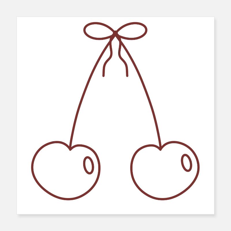 Cherry Bowline Sketch Poster 16" x 16" (40x40 cm)