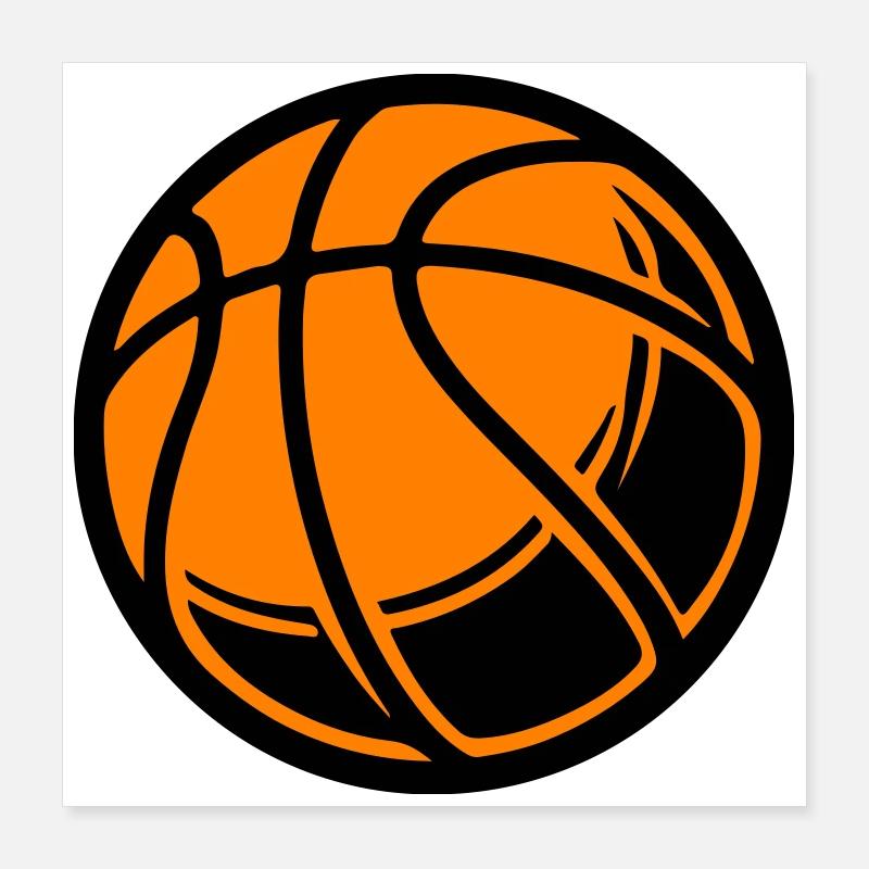 Ballon de basket-ball Poster 40 x 40 cm