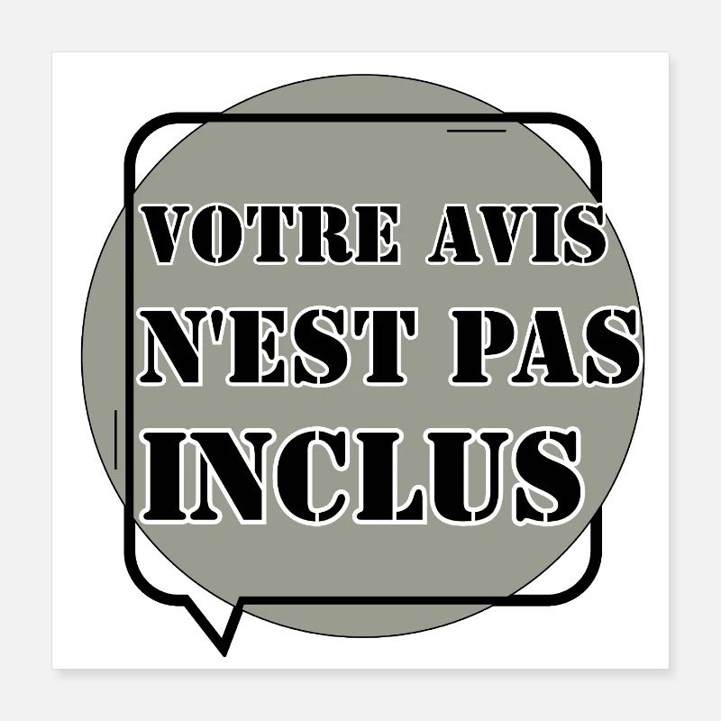 VOTRE AVIS N'EST PAS INCLUS. Poster 40 x 40 cm