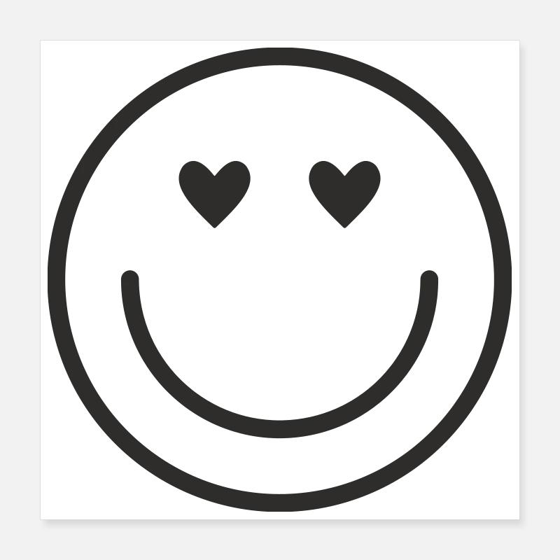 Sorriso sorriso sorriso sorriso - Poster 40x40 cm - bianco