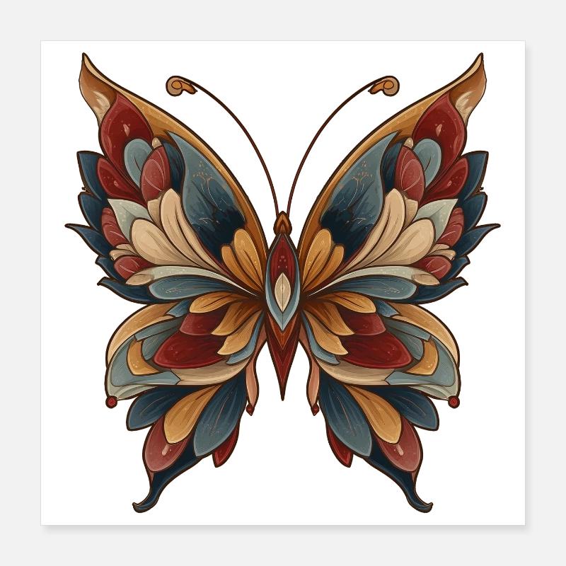 Schmetterlinge Poster 40x40 cm