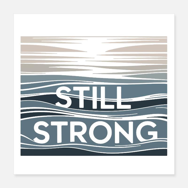 Still Strong Wave Pattern Poster 16" x 16" (40x40 cm)