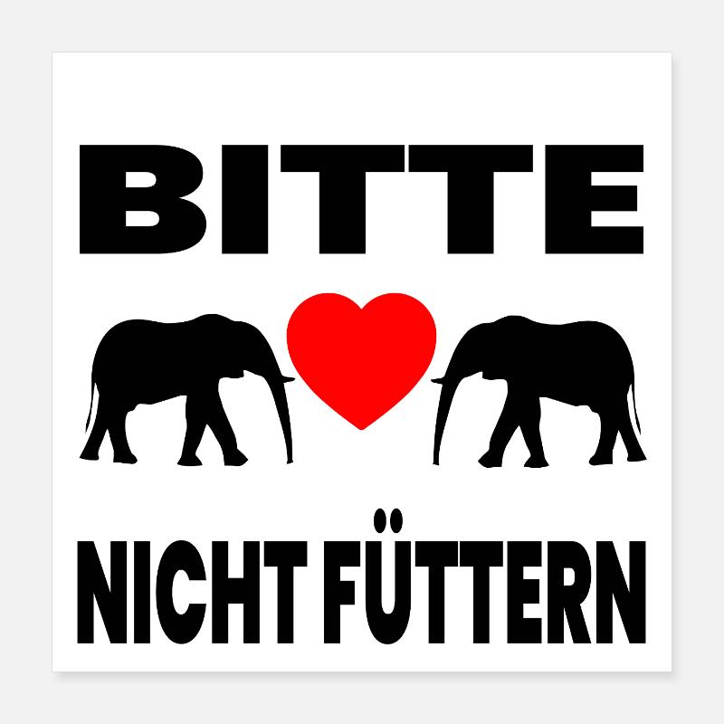 Elefanten Poster 40x40 cm