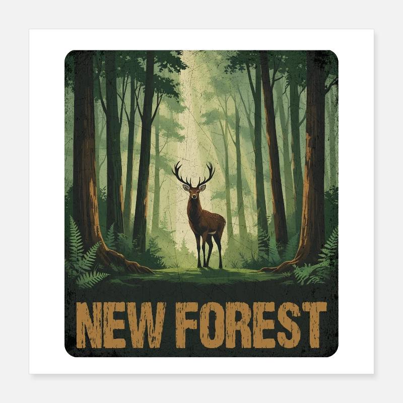 New Forest, Angleterre Poster 40 x 40 cm