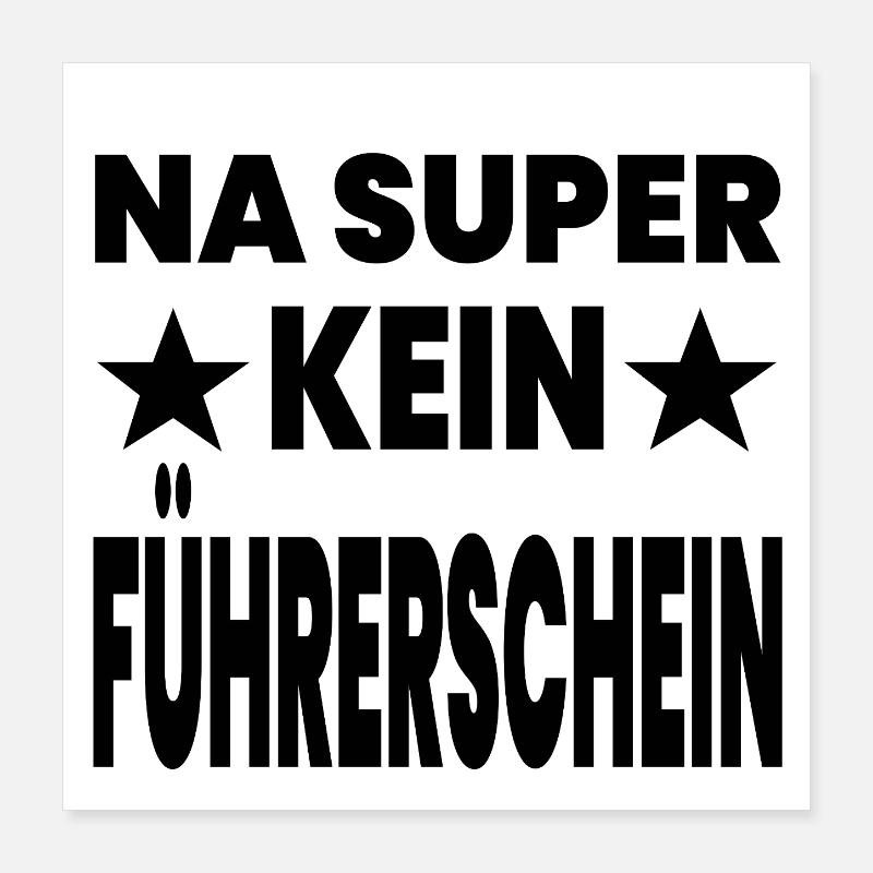 Führerschein Poster 40x40 cm