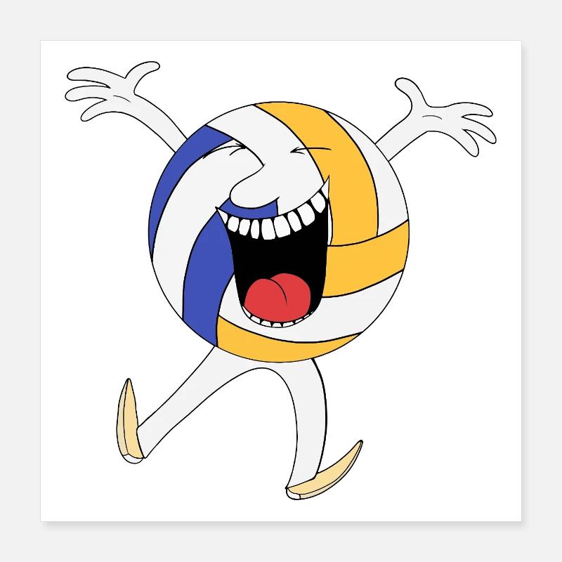 Volley Cheer Mascot Poster 16" x 16" (40x40 cm)