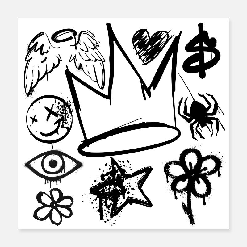 Art Graph Pattern Poster 16" x 16" (40x40 cm)
