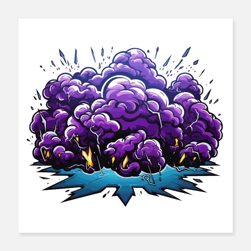 Bang du Nuage Pourpre Poster 40 x 40 cm
