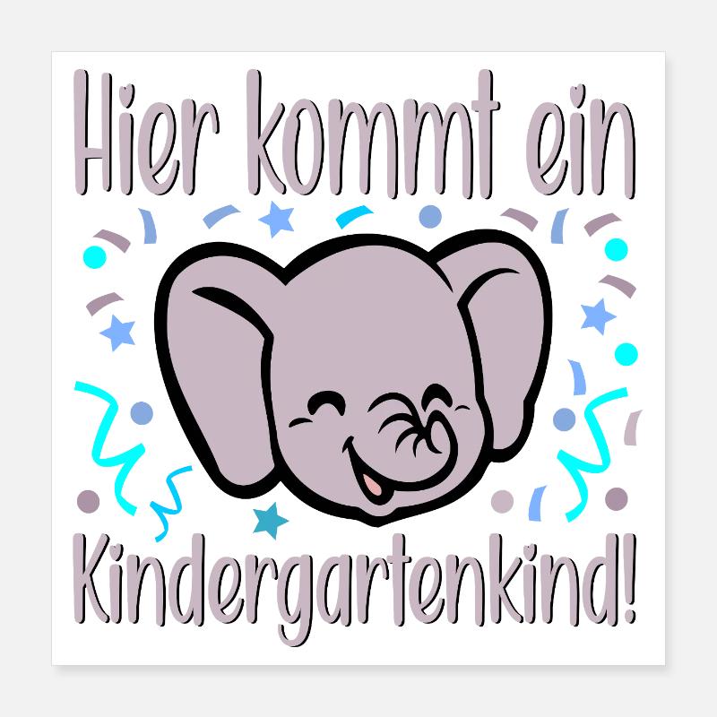 Kleinkinder Kindergartenkind Poster 40x40 cm