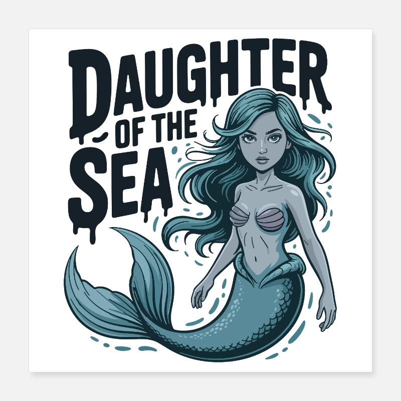 Fille de la Mer Poster 40 x 40 cm