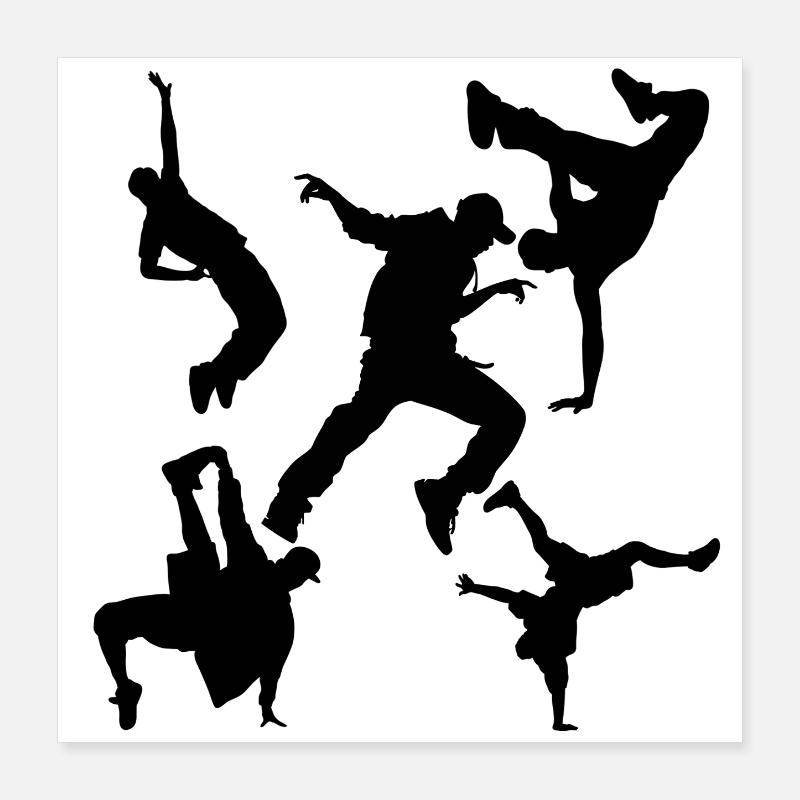 Dans Hip-Hop Poster 40x40 cm