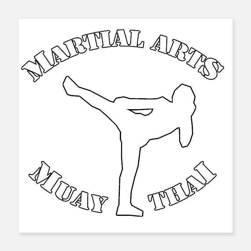 Muay thaï Poster 40 x 40 cm