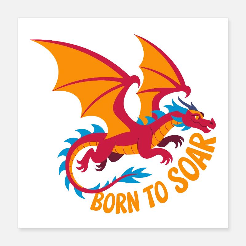 Né pour décoller : deltaplane Poster 40 x 40 cm