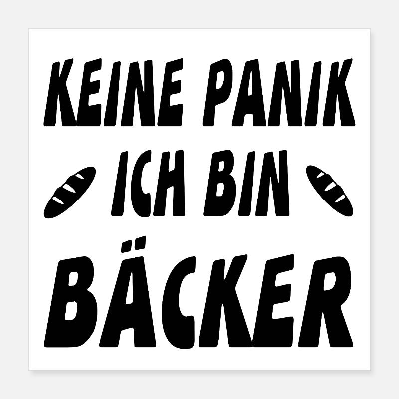Bäcker Poster 40x40 cm