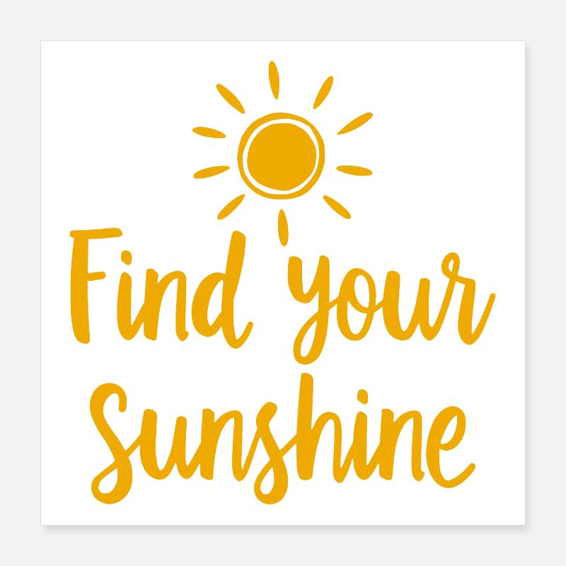 Trouvez votre déclaration positive Sunshine avec Sun Poster 40 x 40 cm