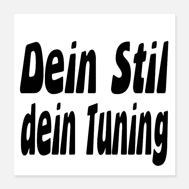 Tuning Poster 40x40 cm