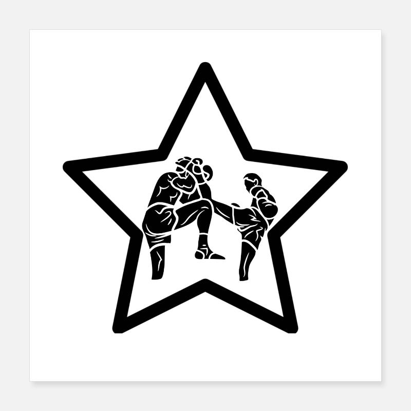 Fight boxe Poster 40 x 40 cm