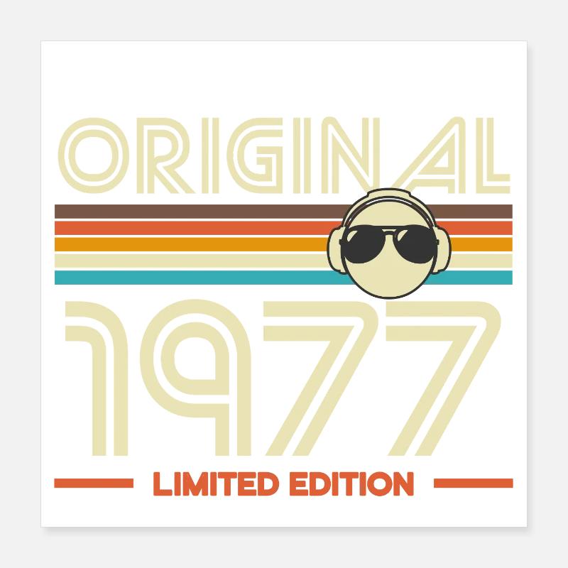 Original 1977 Édition Limitée Poster 40 x 40 cm