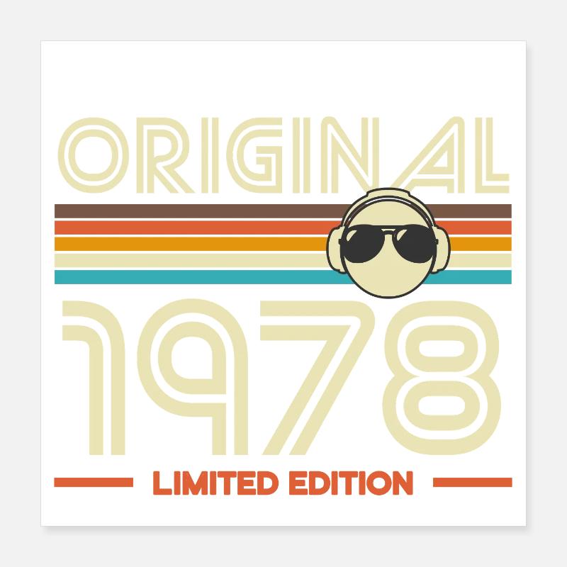 Original 1978 Edition Rétro Limité Poster 40 x 40 cm