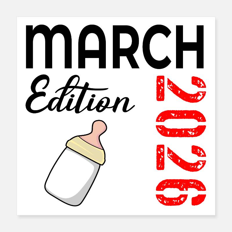 Bébé mars 2026 Poster 40 x 40 cm