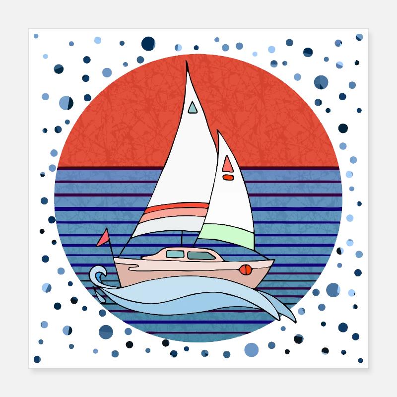 Sailboat Poster 16" x 16" (40x40 cm)